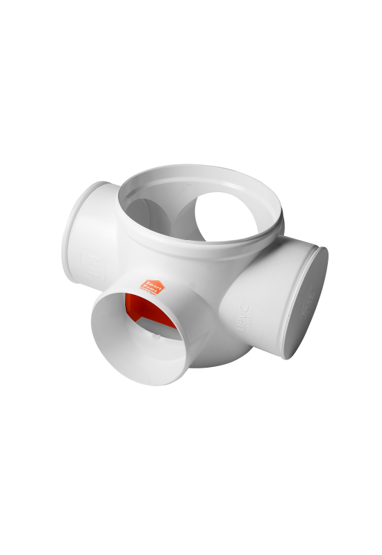 بيبة صرف بمانع ارتداد مفتوح المخارج 1600×200×250 مم – PVC